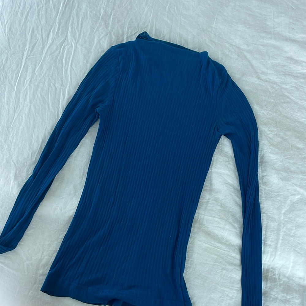 DRIES VAN NOTEN RIBBED MOCKNECK LONG SLEEVE
